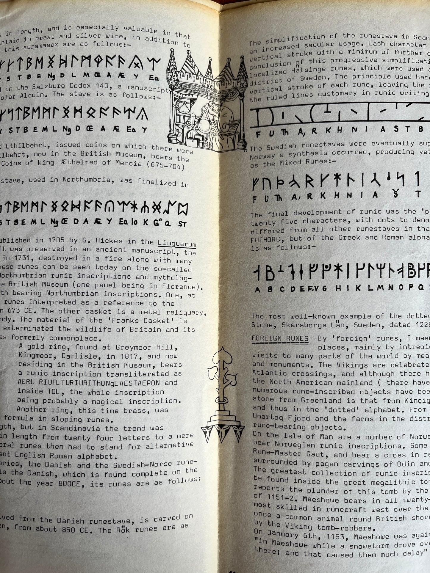 Ogham and Runic: Magical Writing - Nigel Pennick, Fenris-Wolf (RARE ZINE)