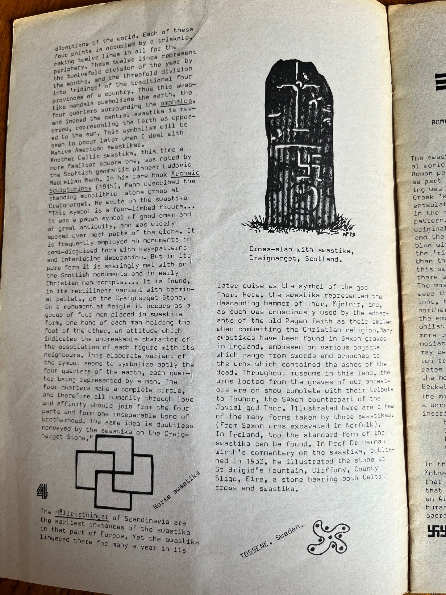 The Swastika - Nigel Pennick, Fenris-Wolf (RARE ZINE)