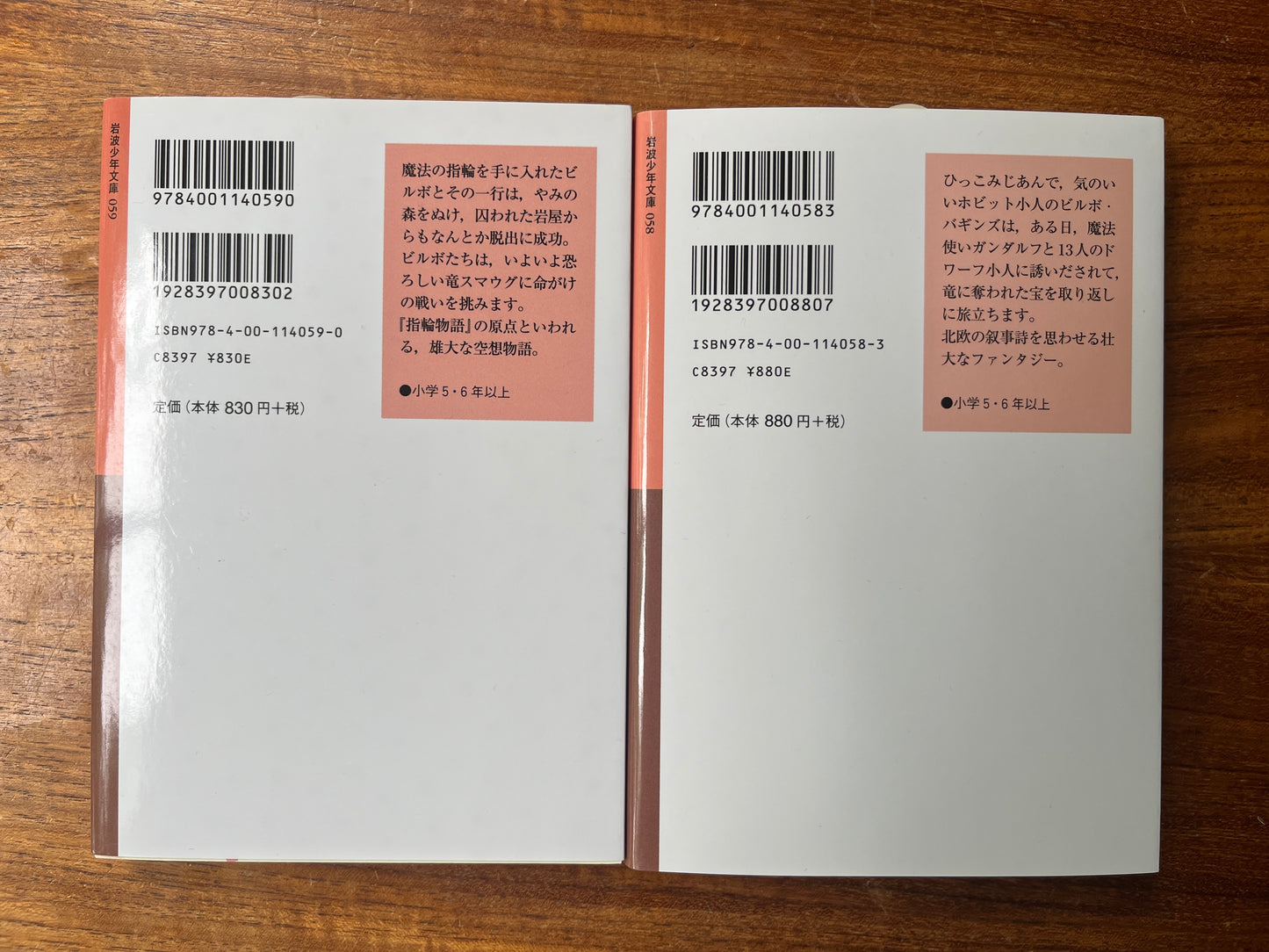 The Hobbit (Japanese Paperback Edition, 2 books)