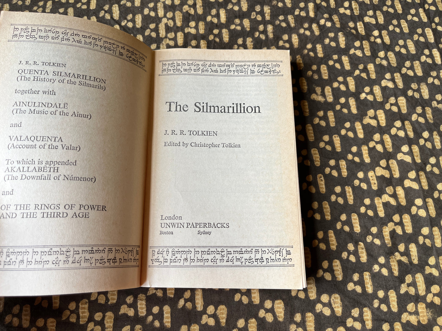 The Silmarillion - J. R. R. Tolkien [First Unwin Paperback 1979]