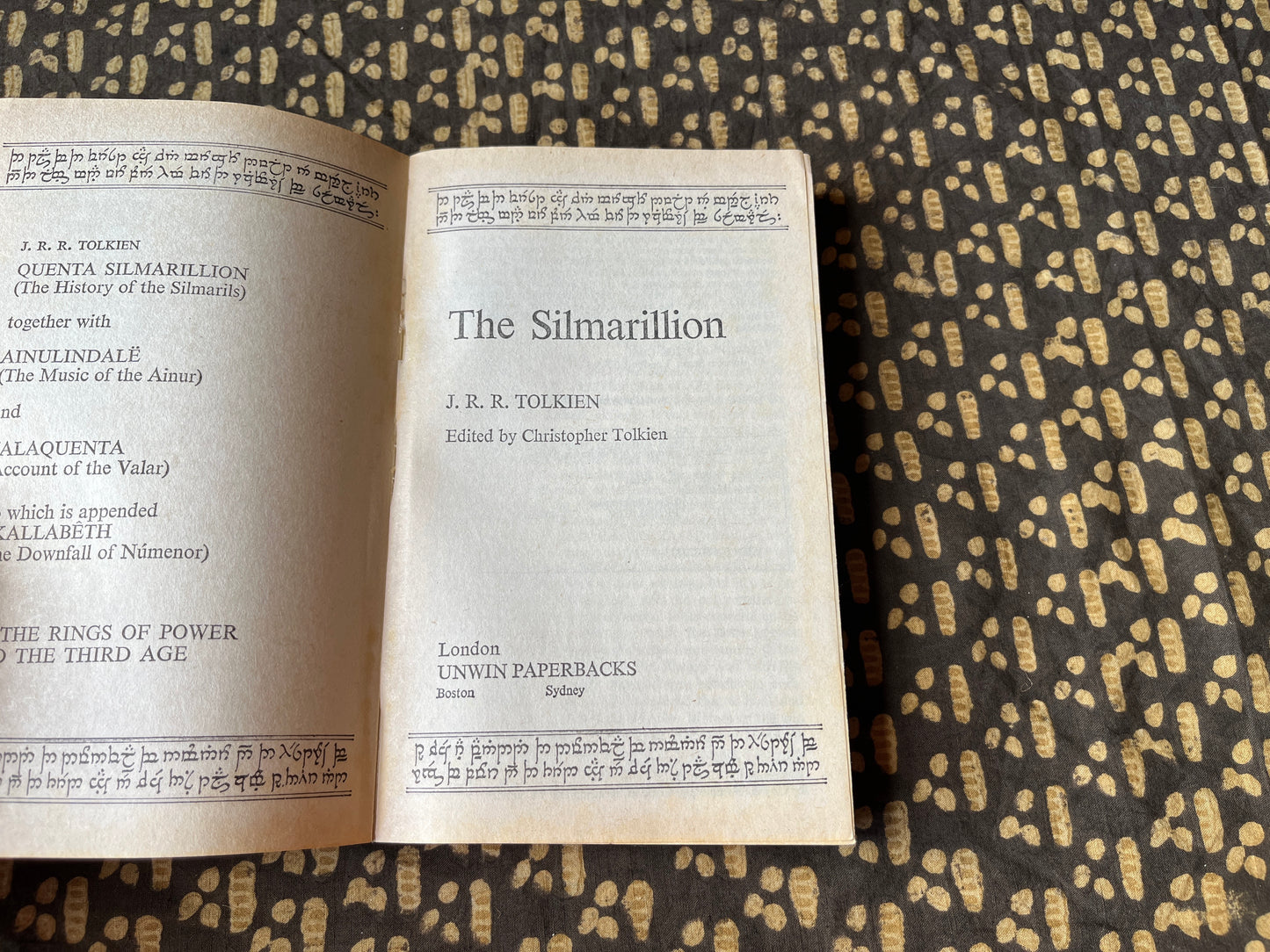 The Silmarillion - J. R. R. Tolkien [First Unwin Paperback 1979]