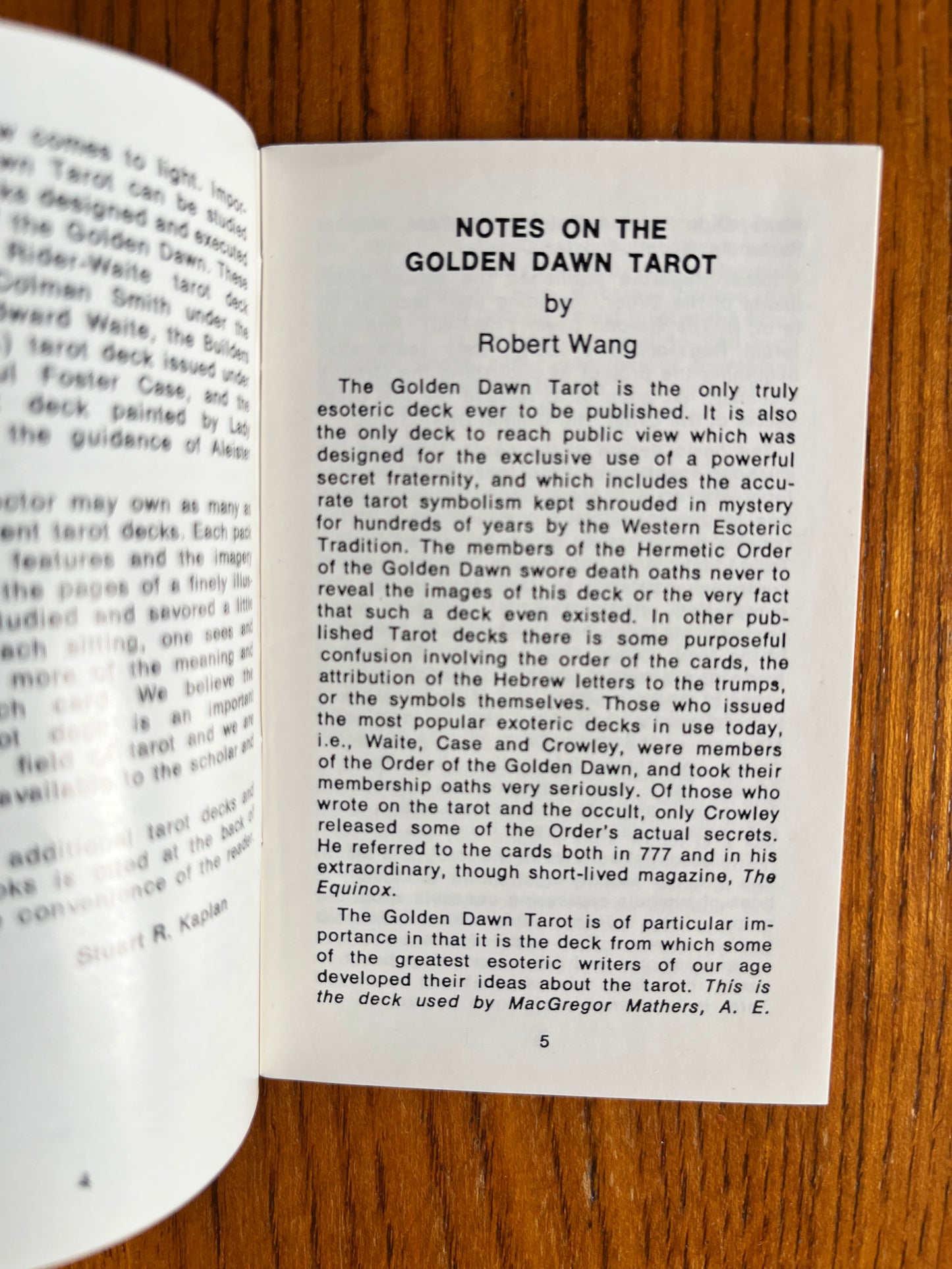 The Golden Dawn Tarot - Regardie & Wang (1978)