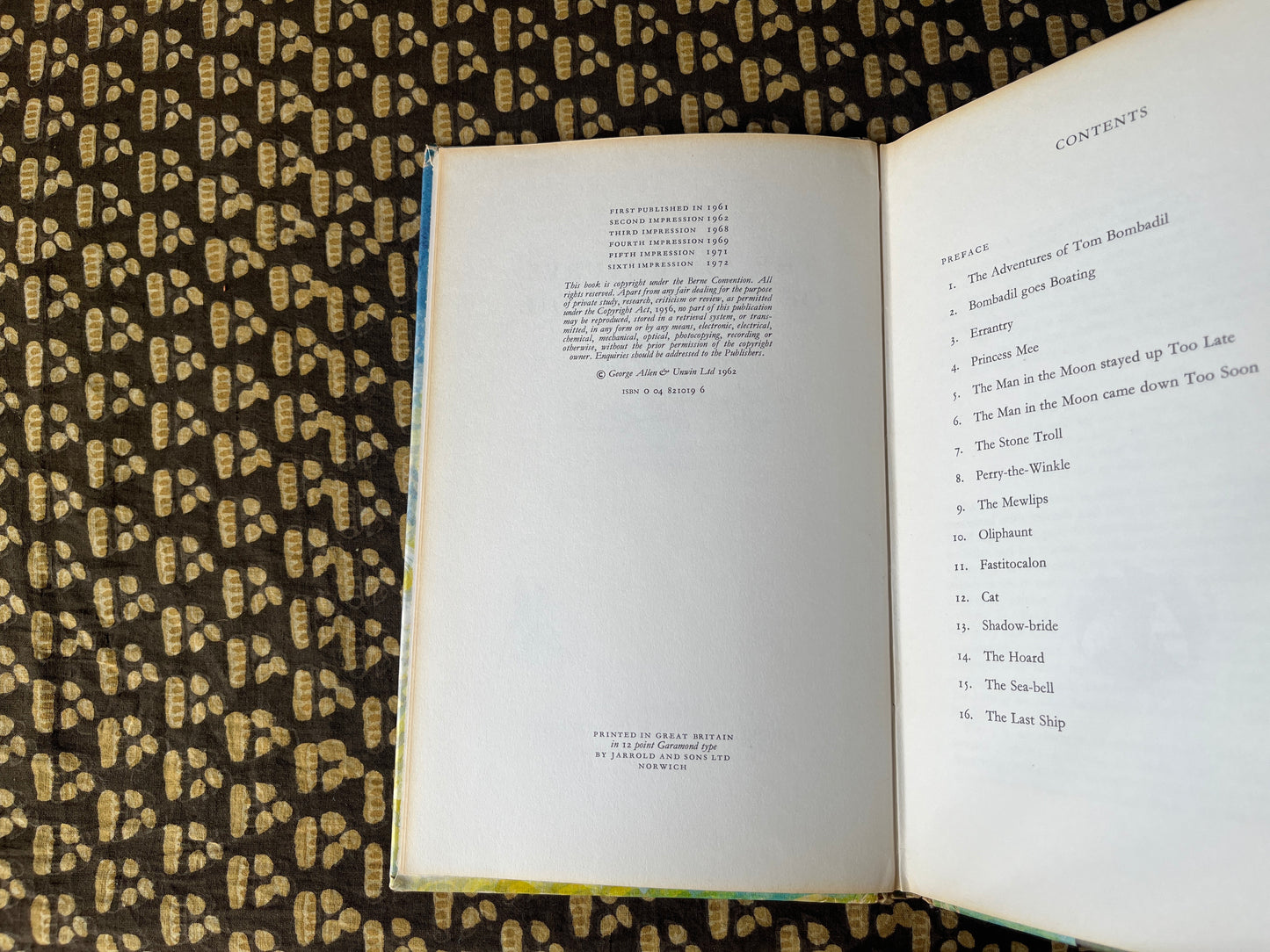 The Adventures of Tom Bombadil – J. R. R. Tolkien [1972 - First Edition, 6th Impression]