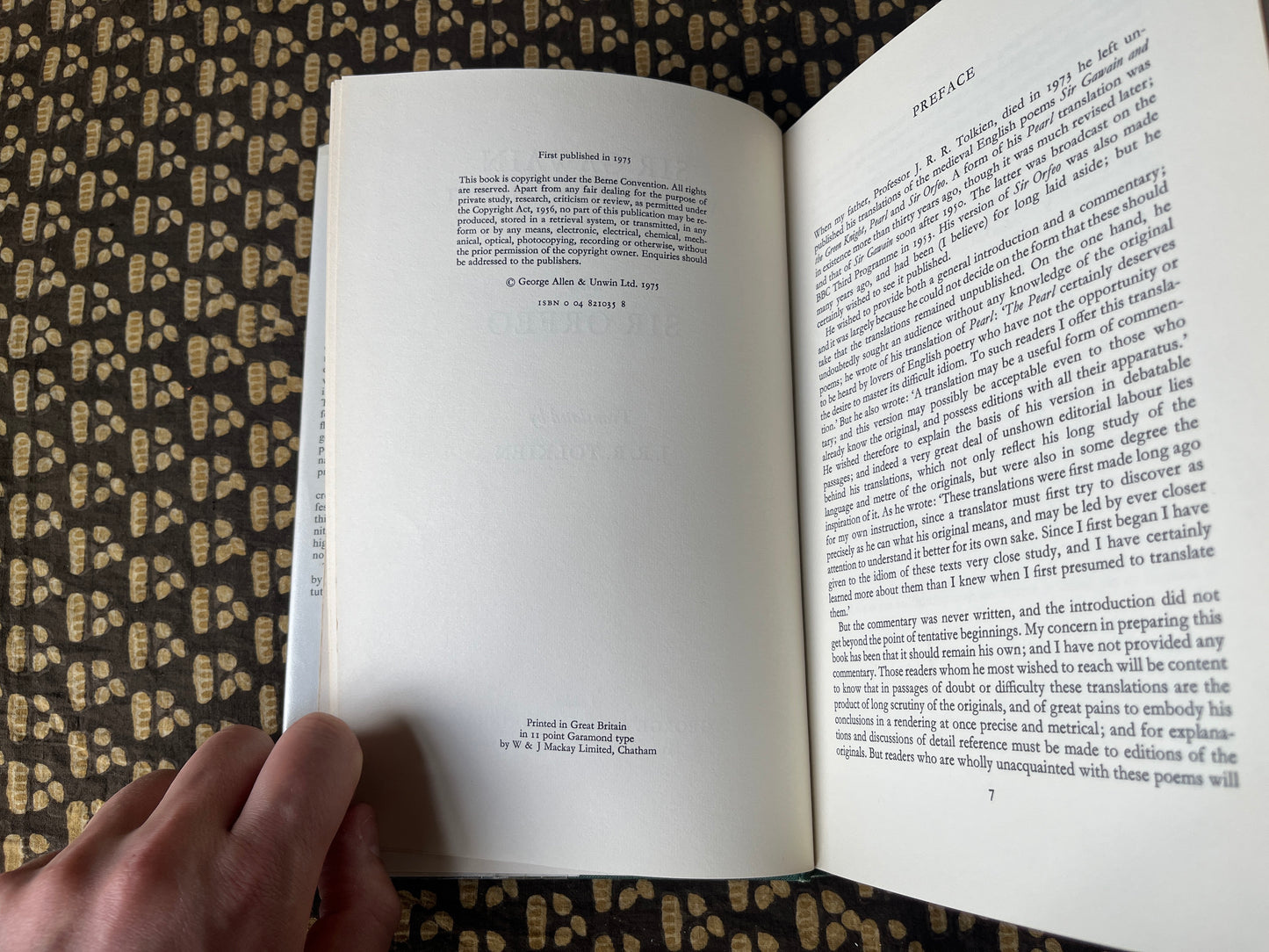 Sir Gawain and the Green Knight, Pearl & Sir Orfeo – J. R. R. Tolkien [First Edition 1975]