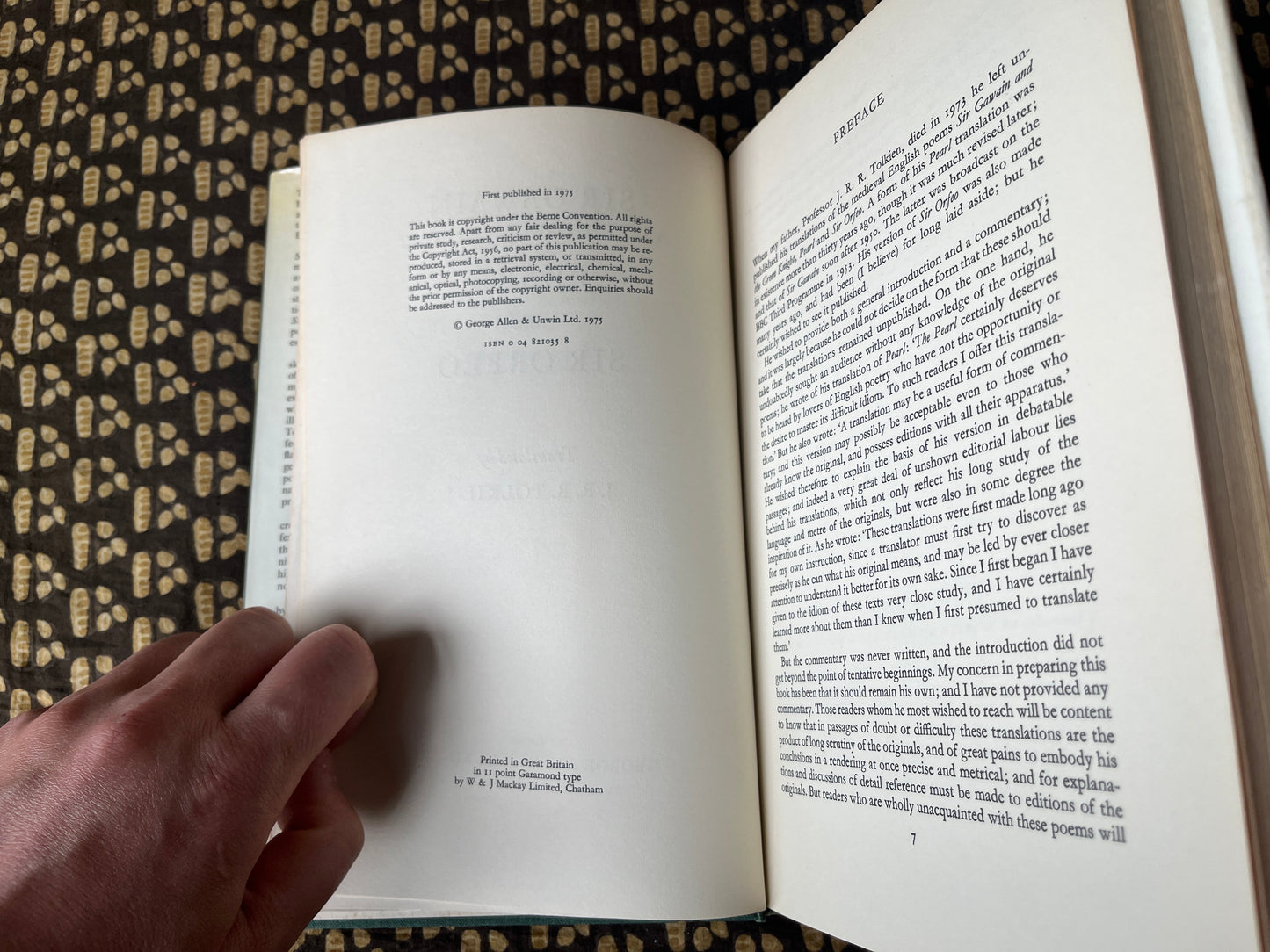 Sir Gawain and the Green Knight, Pearl & Sir Orfeo – J. R. R. Tolkien [First Edition 1975]