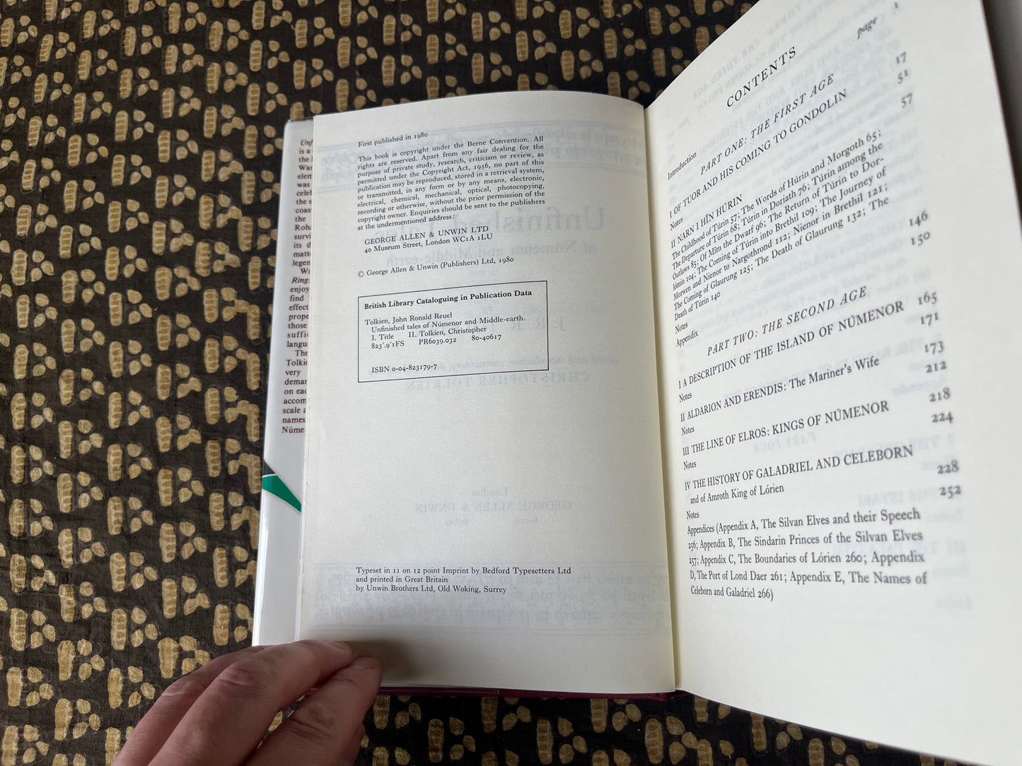 Unfinished Tales – J. R. R. Tolkien [First Edition 1980]