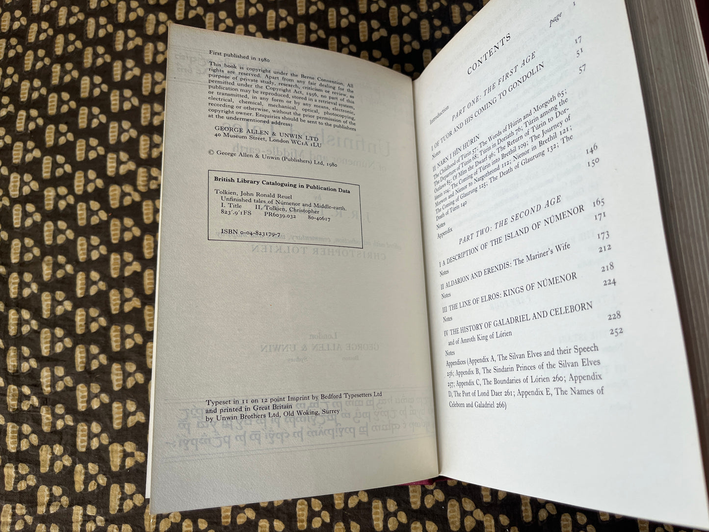 Unfinished Tales – J. R. R. Tolkien [First Edition 1980]