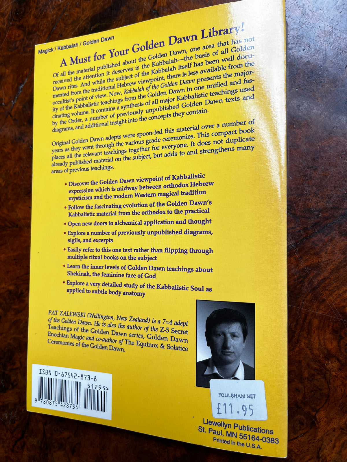 Kabbalah of the Golden Dawn - Pat Zalewski (First Edition)