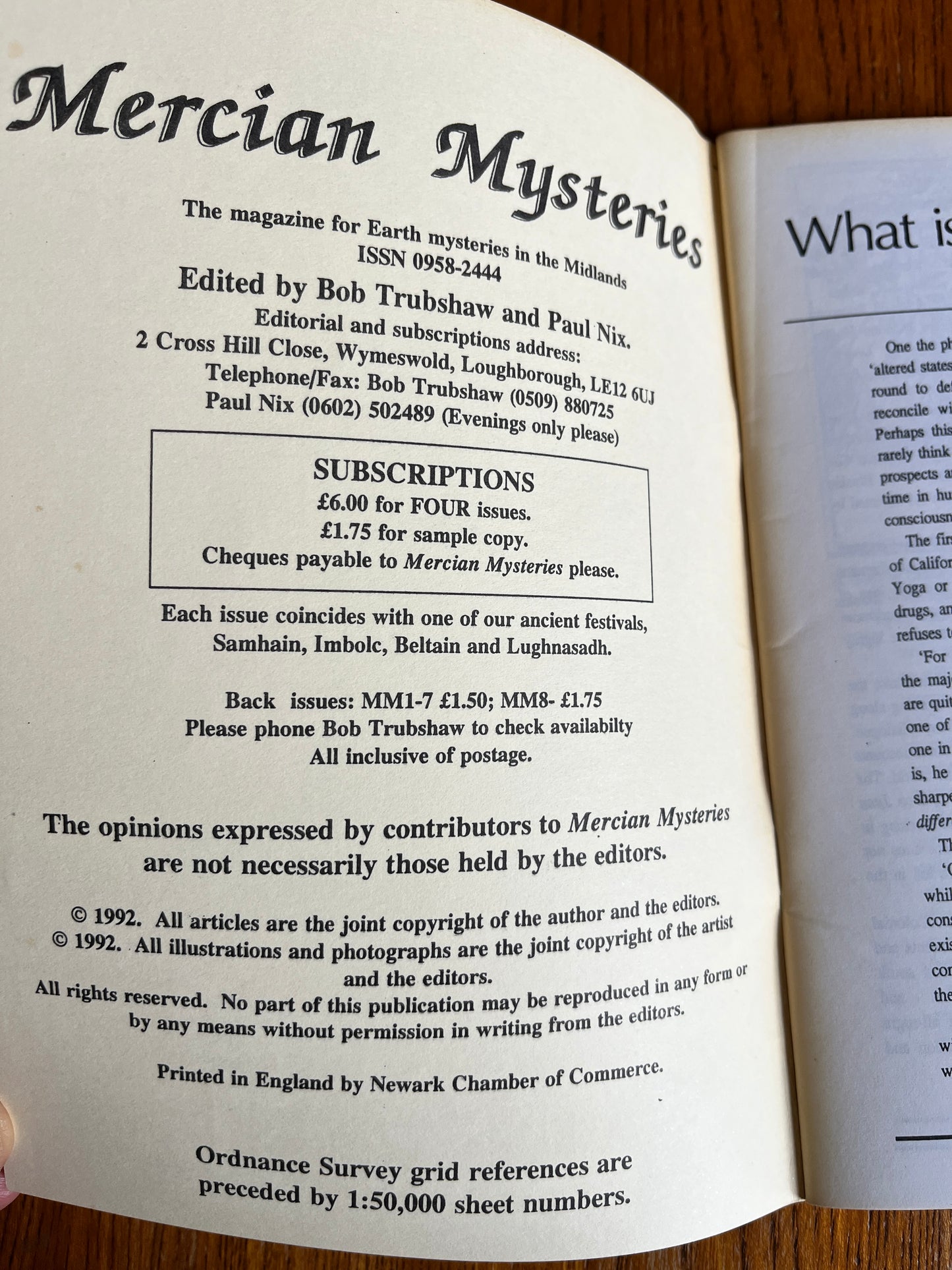 Mercian Mysteries - Various (RARE Zine, 1992)