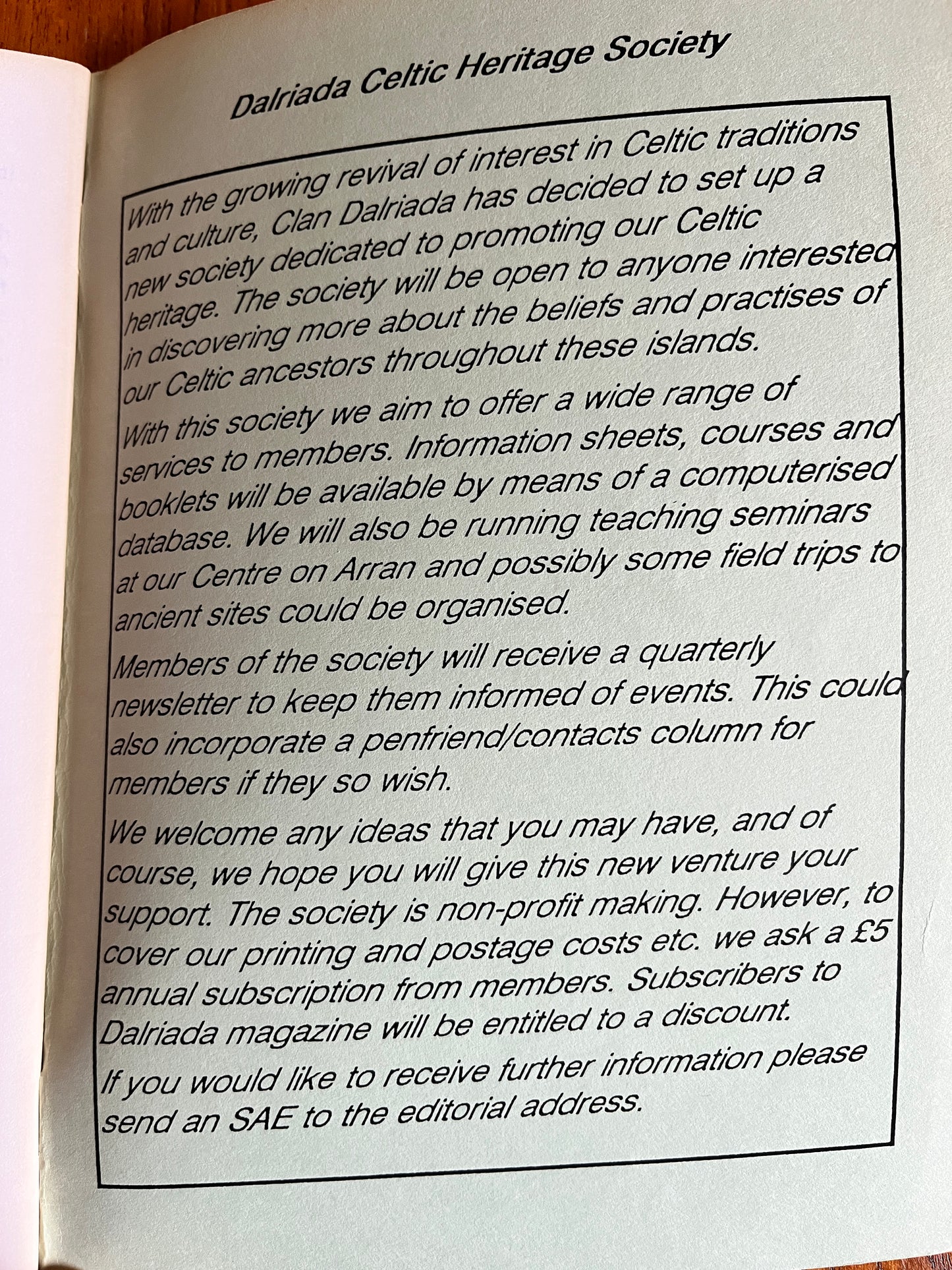 Celtic Totem Animals - Lorraine MacDonald (RARE Zine, Review Copy)