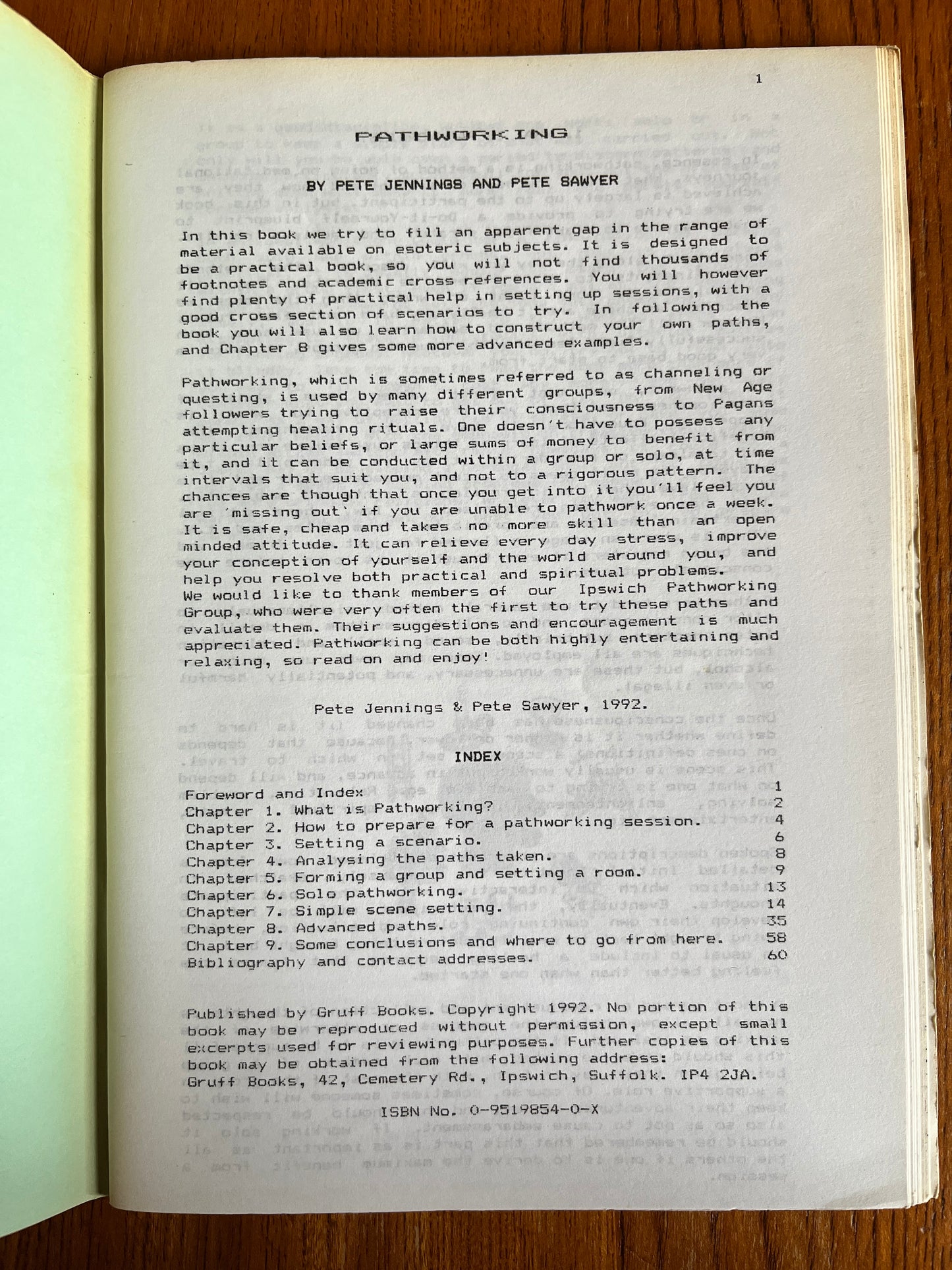 Pathworking - Pete Jennings and Pete Sawyer (RARE Zine, 1992)