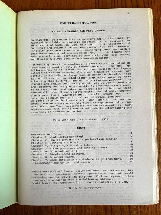 Pathworking - Pete Jennings and Pete Sawyer (RARE Zine, 1992)