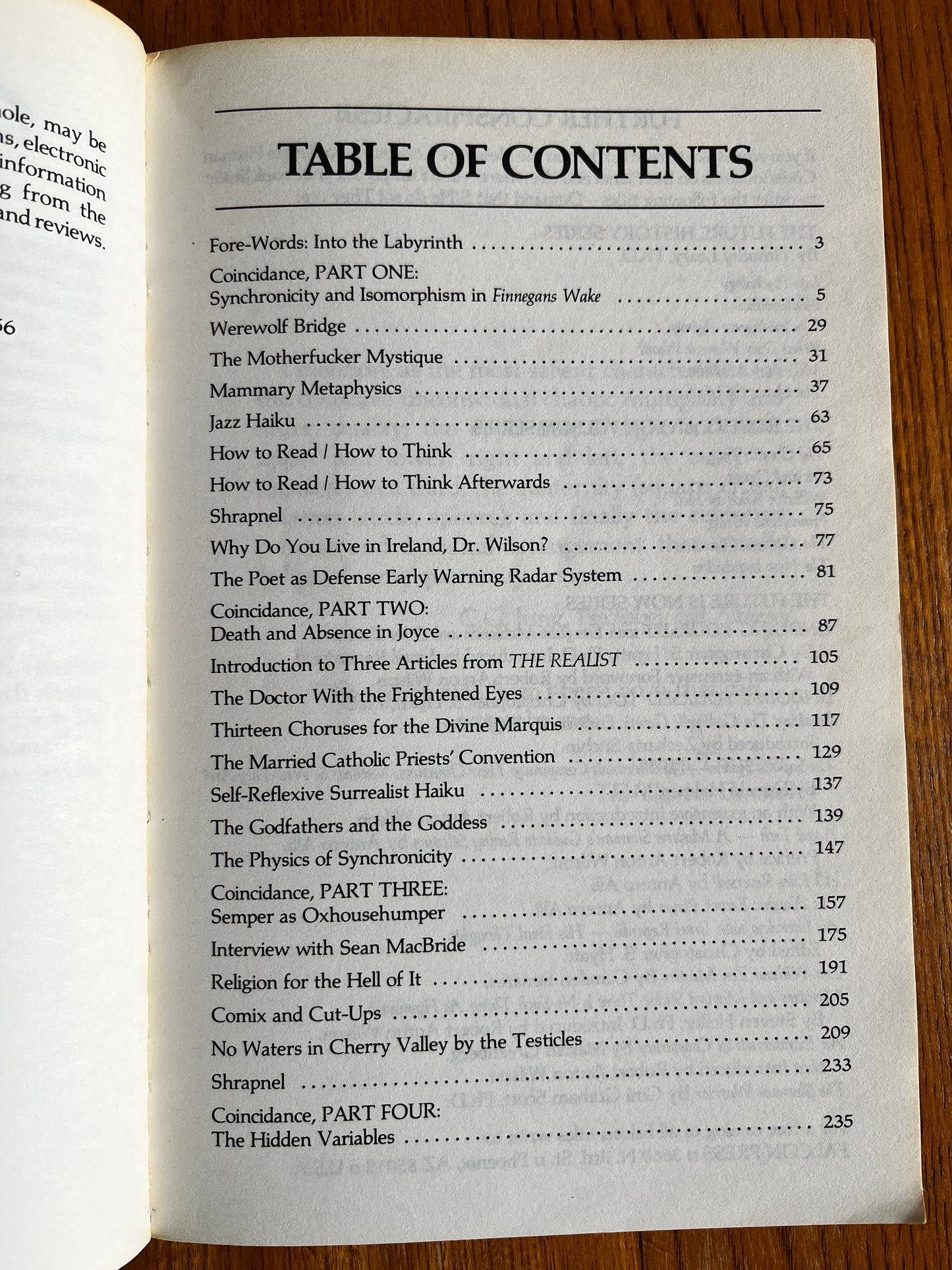 Coincidence - Robert Anton Wilson (First Edition)