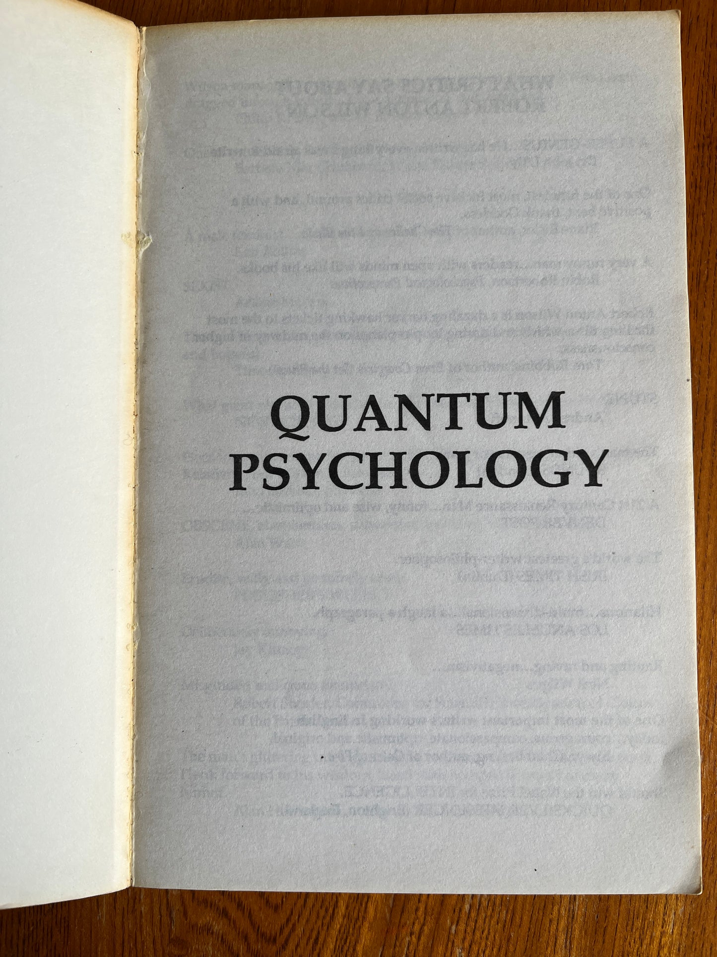 Quantum Psychology - Robert Anton Wilson (First Edition)