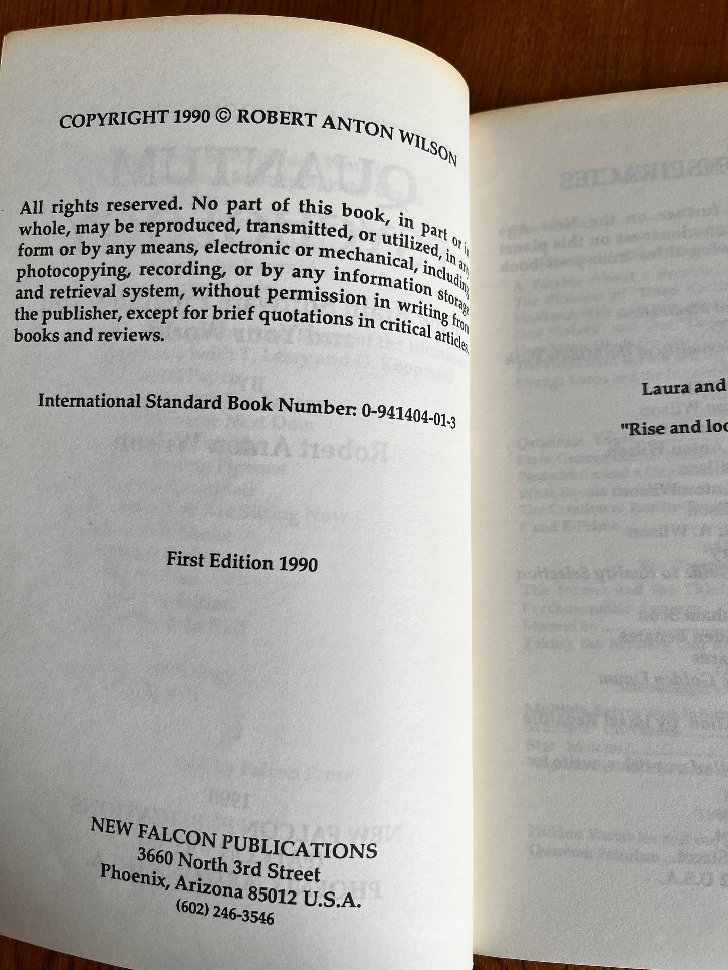 Quantum Psychology - Robert Anton Wilson (First Edition)