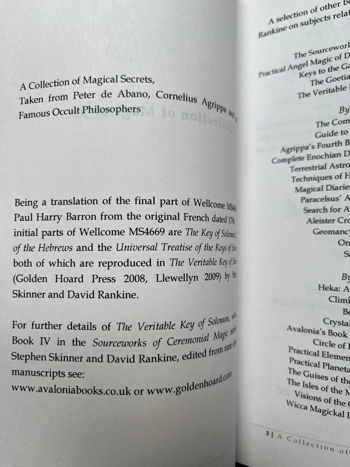 A Collection of Magical Secrets: A Treatise of Mixed Cabalah - Stephen Skinner & David Rankine (First Edition)