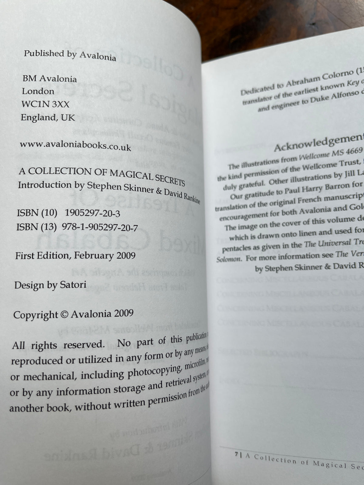 A Collection of Magical Secrets: A Treatise of Mixed Cabalah - Stephen Skinner & David Rankine (First Edition)