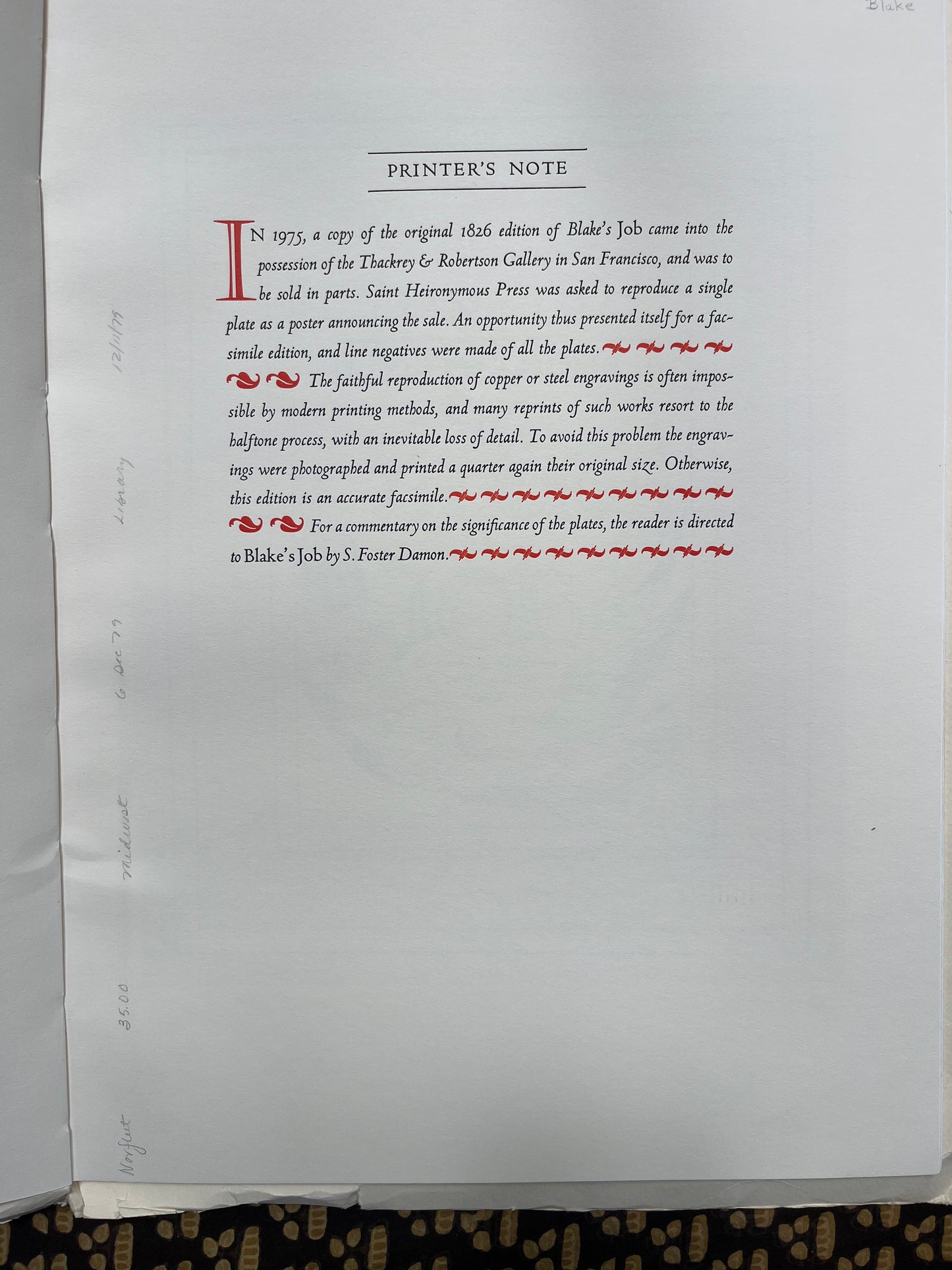Book of Job - William Blake (First ed. thus, limited edition of 500)