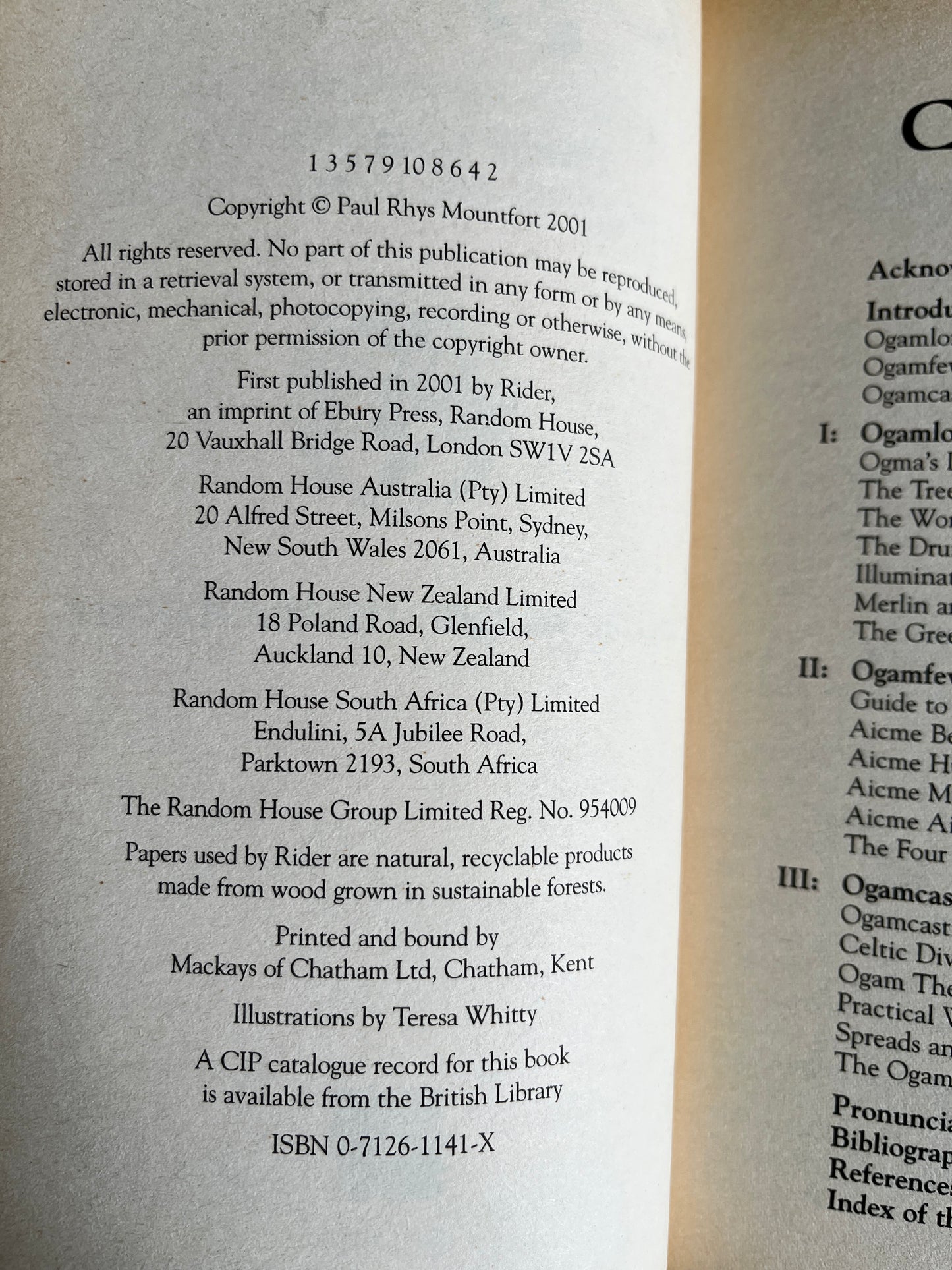 Ogam: The Celtic Oracle - Paul Rhys Mountfort (First Edition)
