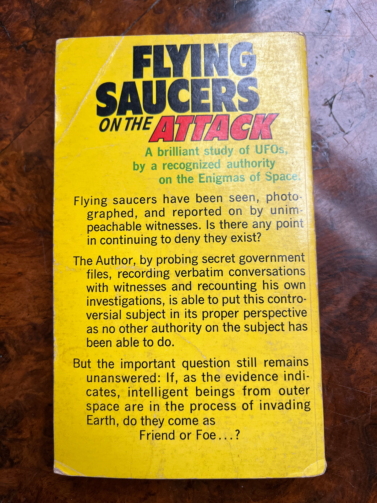Flying Saucers on the ATTACK - Harold T Wilkins (1967 ACE Paperback)