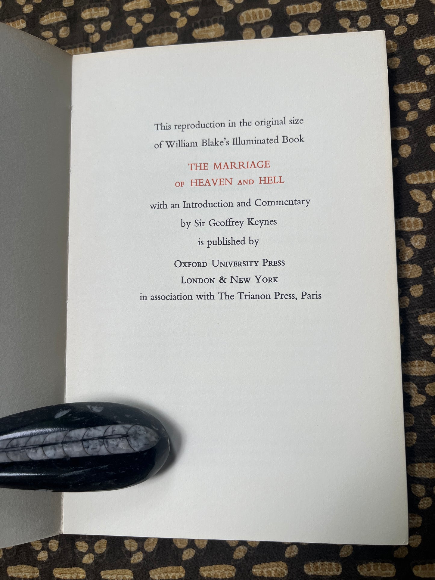 The Marriage of Heaven and Hell – William Blake (Paperback, First Ed. thus, 1975)