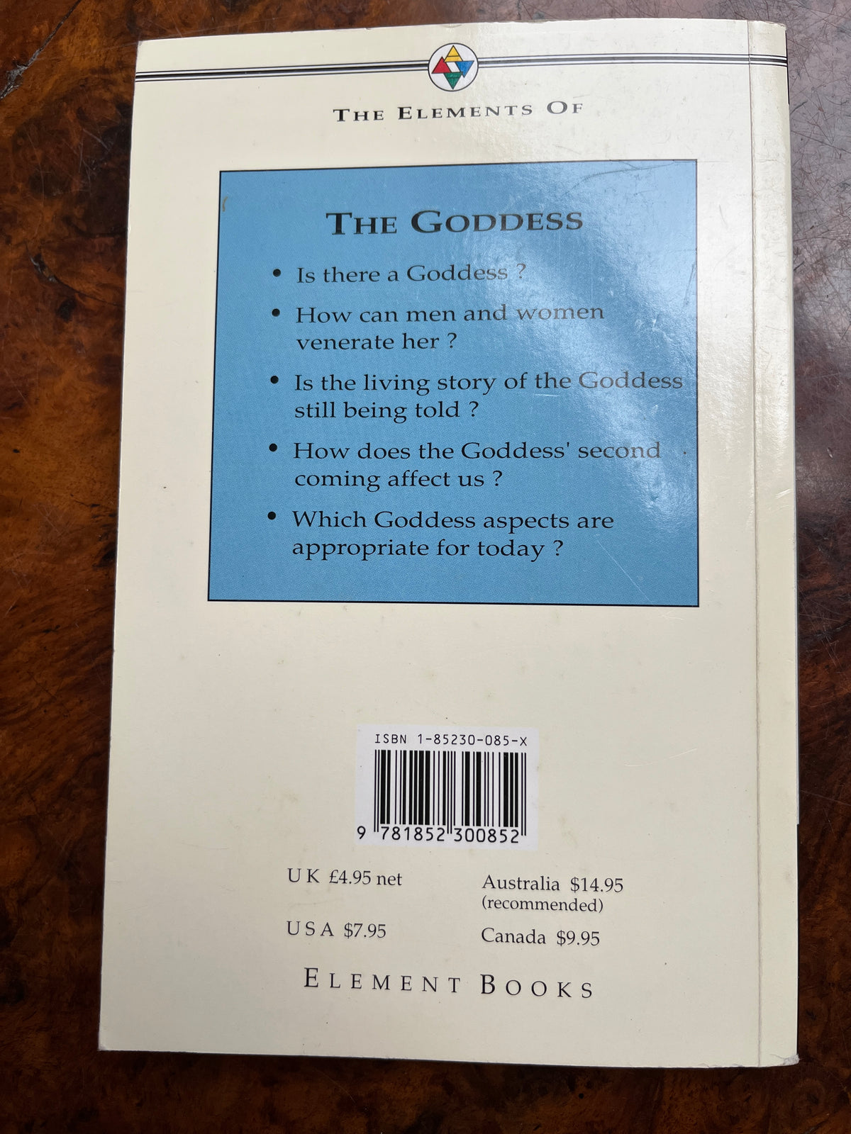 The Elements of the Goddess - Caitlín Matthews (First Edition)