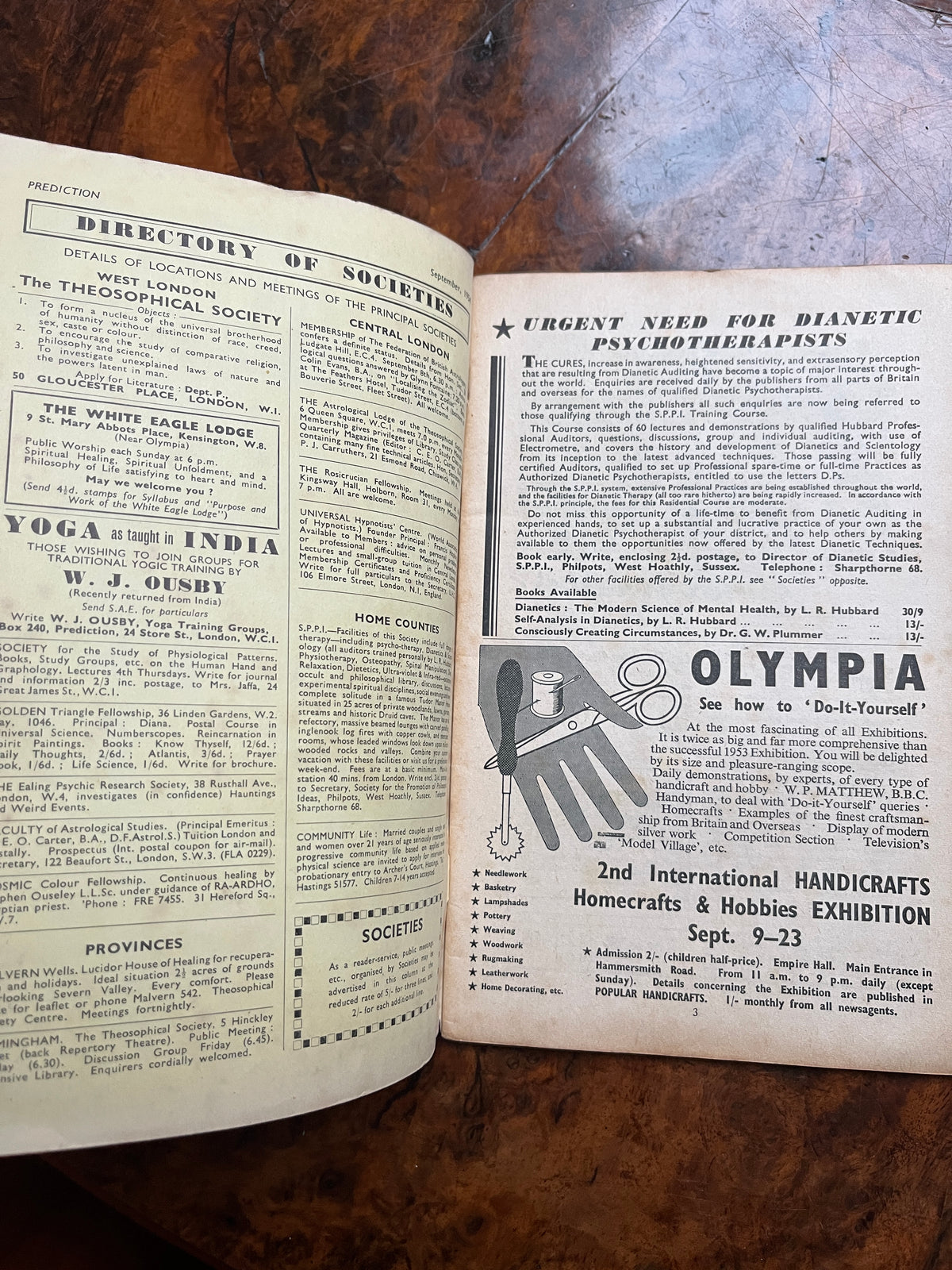 Prediction Magazine - September 1954 (RARE)