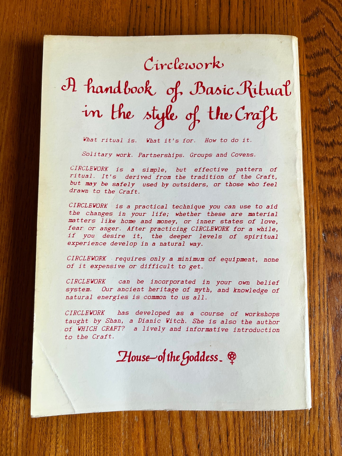 Which Craft & Circlework - Shan (RARE First Edition)