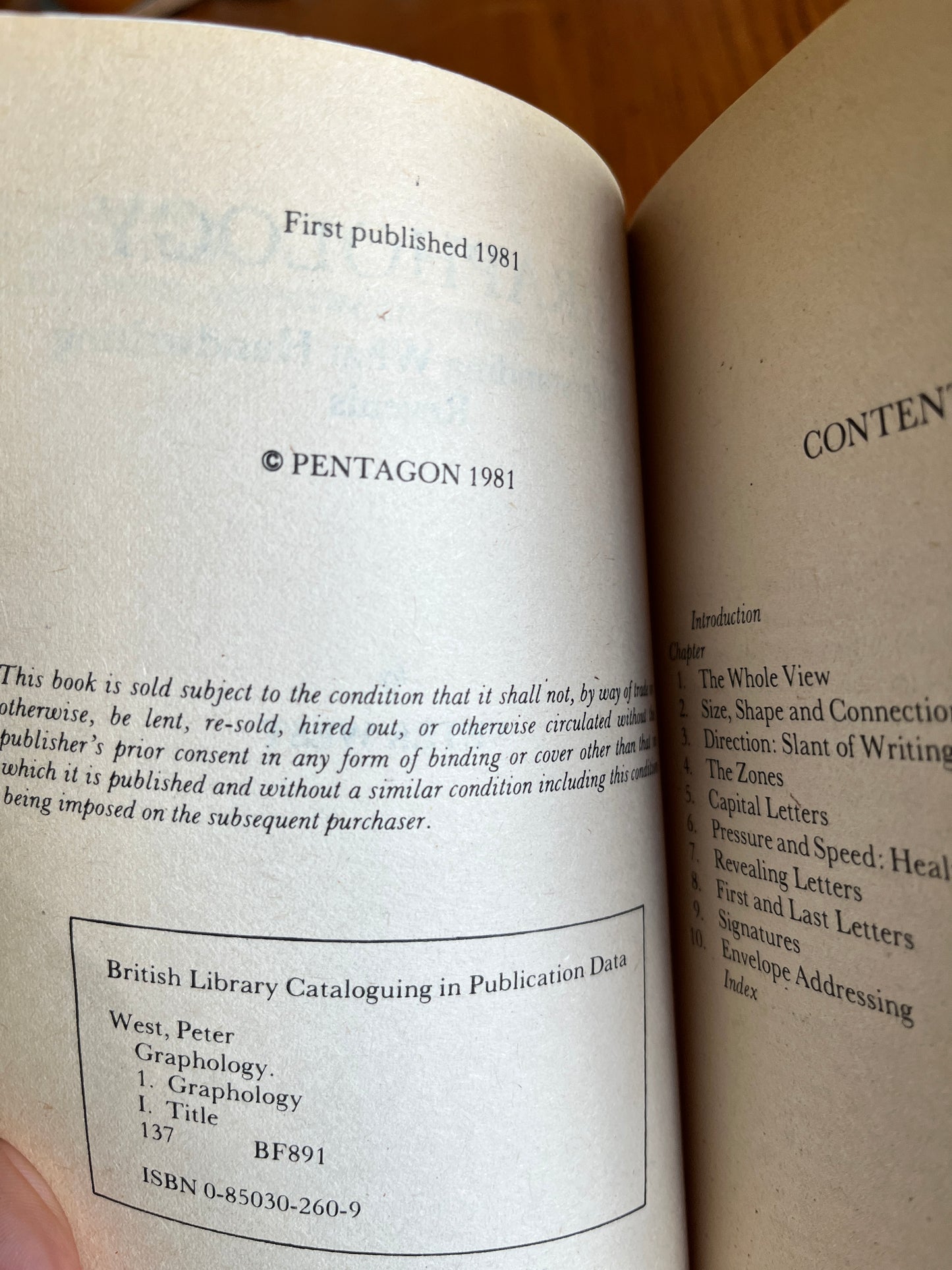 Graphology: Understanding What Handwriting Reveals - Peter West (First Edition)