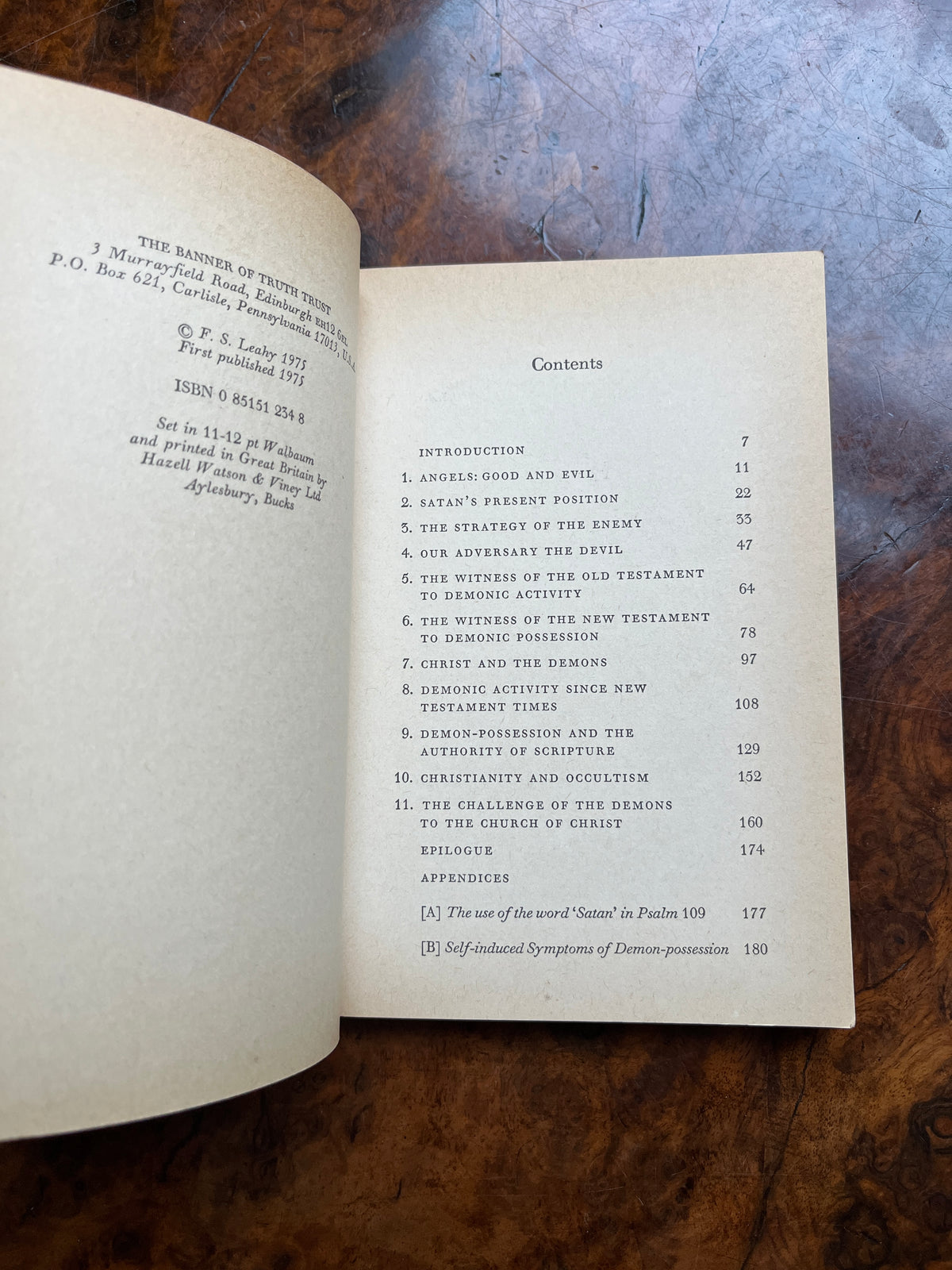 Satan Cast Out: A Study in Biblical Demonology - Frederick S Leahy (1975 First Edition)