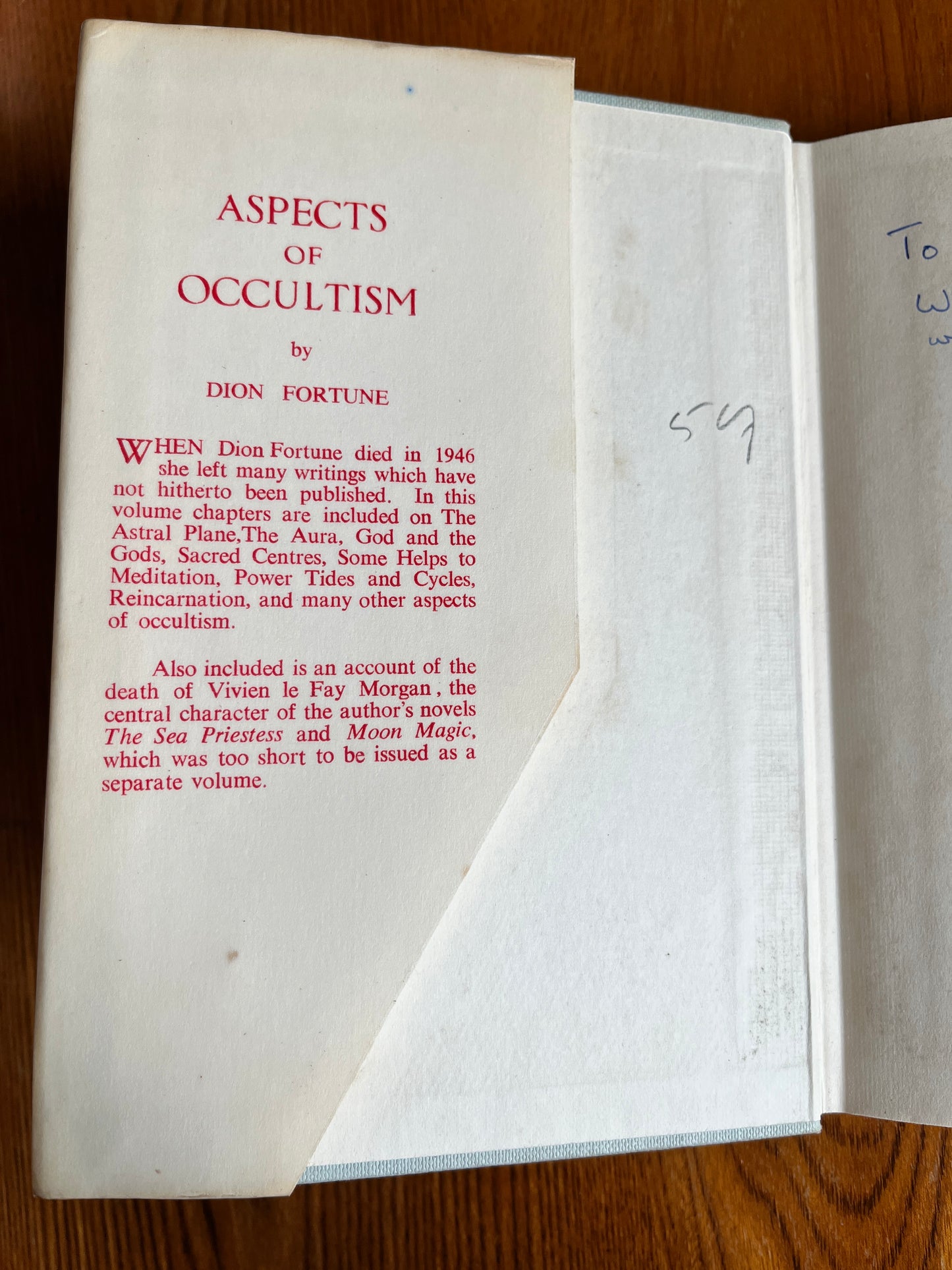 Aspects of Occultism - Dion Fortune (First Edition)