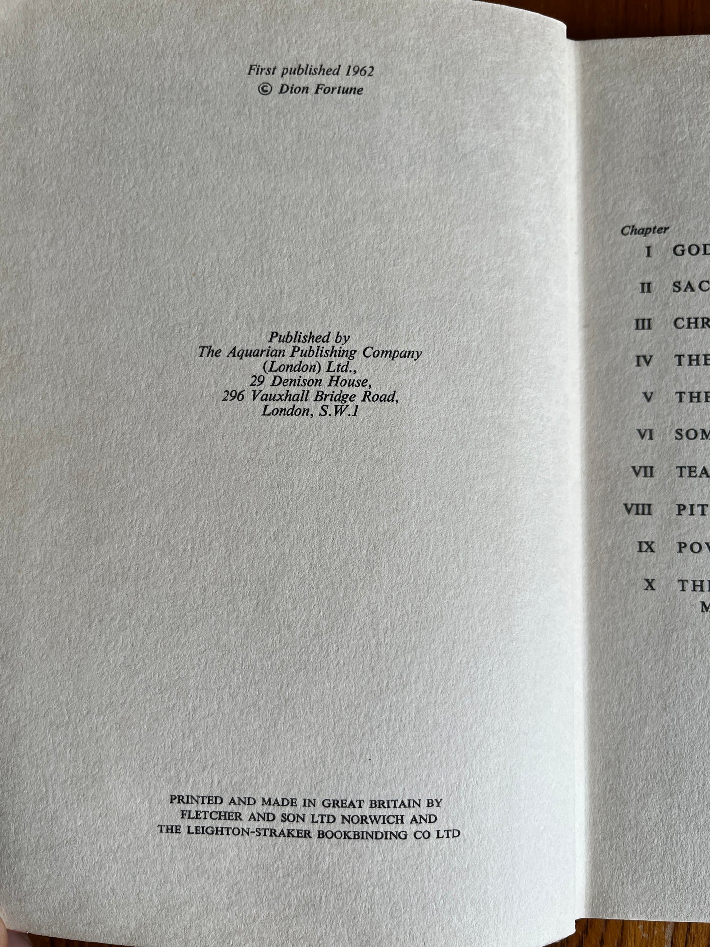 Aspects of Occultism - Dion Fortune (First Edition)
