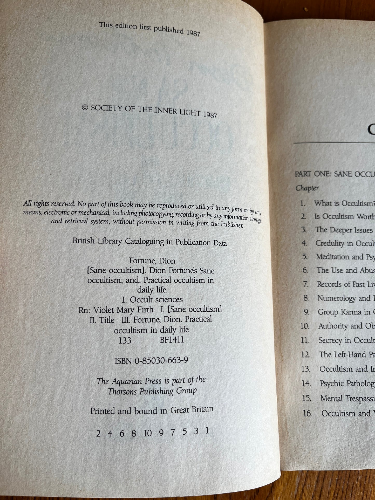 Sane Occultism & Practical Occultism in Daily Life - Dion Fortune